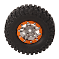 Pikkukuva 5 / 8: RC Renkaat Kumi Kestävä Vakaa Joustava Vaihto RC Varaosarenkaat SCX24 RC Auto Tarvikkeet Oranssi Harmaa