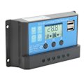 Miniatyrbild 4 av 8: Solar Charge Controller med LCD Dual USB Industrial Master Chip Solpanelsregulator för gatlykta 12V 24V 20A
