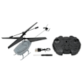 Miniatyrbillede 2 af 8: 2.5CH RC Helikopter Automatisk Hindringsundgåelse Fjernbetjening Flyvemaskinelegetøj med Gyroskop Grå