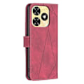 Miniatyrbild 5 av 5: Geometriskt Linje Läder Telefonfodral för Tecno Spark 20C, Plånboksdesign