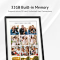 Miniatyrbild 3 av 6: VEANXIN 10,1-tums digital fotoram, 1280x800 IPS LCD-pekskärm, 32 GB inbyggt minne - Vit
