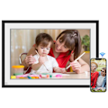Miniatyrbild 1 av 6: VEANXIN 10,1-tums digital fotoram, 1280x800 IPS LCD-pekskärm, 32 GB inbyggt minne - Svart