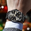 Miniatyrbild 3 av 7: Herrklockor Kvarts Mode Business Vattentät Klocka Analog Rostfritt Datum Vecka Diamant…