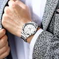 Miniatyrbild 7 av 8: Klockor för män Läder Business Analog Kvarts Herrklocka Lysande Datumklocka Vattentät Rostfritt Stål Casual Klassisk Herrarmbandsur