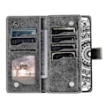 Miniatyrbild 2 av 5: För Motorola Edge 50 Pro 5G Fodral Mandala Blomma Läder Flip Dragkedja Ställ Telefonskydd