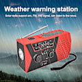 Miniatyrbild 5 av 5: Nödladdare med Handvevsdynamo 4000mAh Väderradio Ficklampa Solcellsladdare