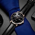 Miniatyrbild 6 av 8: Lyxiga Klockmärken Automatisk Klocka Herr Läderarmband Casual Business Datumklocka