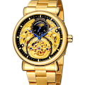 Miniatyrbild 3 av 8: Automatisk Klocka för Män Lyx Skeleton Tourbillon Rostfritt Stål Läder Armbandsur