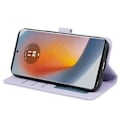 Miniatyrbild 3 av 5: För Motorola Edge 50 Fusion 5G PU Läderfodral Kubiskt Rutnät Telefonskal