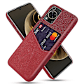 Miniatyrbild 1 av 4: Mobilskal för Huawei Enjoy 70 med kortfack, tygtextur, läder + PC-skydd