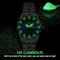Miniatyrbild 7 av 8: Businessklockor för kvinnor Rostfritt stål Klänning Damarmbandsur Datum Luminous Quartz Damklocka Vattentät Elegant Present för kvinnor