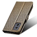 Miniatyrbild 5 av 5: Stöttåligt PU-läderfodral med diamantstruktur för Motorola Edge (2024) 5G