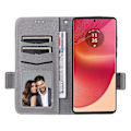 Miniatyrbild 2 av 5: Plånboksfodral för Motorola Edge 50 Fusion 5G Litchi Textur Ställ Läder Telefonskal