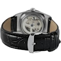 Miniatyrbild 3 av 5: Automatisk skelettklocka för män med svart läderarmband WRG8038M3S1