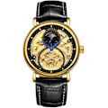 Miniatyrbild 1 av 8: Automatisk Klocka för Män Lyx Skeleton Tourbillon Rostfritt Stål Läder Armbandsur