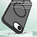 Miniatyrbild 5 av 5: För iPhone SE (2025) MagSafe-kompatibelt skal TPU-ram Akryl Baksida Hud Touch Telefonskal