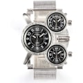 Miniatyrbild 1 av 6: 1167 Herrklocka Toppmärke Multifunktion 3-Movt Quartz Stål Armbandsur