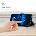 Miniatyrbild 4 av 5: För Motorola Edge (2024) 5G Fodral PU Läder Flip Skyddsfodral med Handledsrem