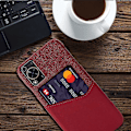 Miniatyrbild 2 av 4: Mobilskal för Huawei Enjoy 70 med kortfack, tygtextur, läder + PC-skydd