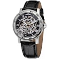 Miniatyrbild 1 av 6: Herrklocka Mode Mekanisk Armbandsur Transparent Urtavla med Skelettdesign Läderarmband Automatisk Manuellt Uppdragbar Klocka