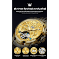 Miniatyrbild 3 av 6: Automatisk herrklocka självuppdragande skelett mekanisk tourbillon klassisk lyx multi-kalender rostfritt stål vattentät armbandsur för män