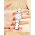 Miniatyrbild 4 av 8: Lyxiga Damklockor Diamantklockor Rostfritt Stål Elegant Klocka för Kvinnor Quartz Damklocka Analog Display Vattentät Armbandsur för Kvinnor