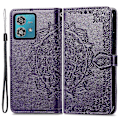 Miniatyrbild 1 av 5: För Motorola Edge 40 Neo 5G Fodral Mandala Präglat PU Läder 3 Kortplatser Telefonfodral