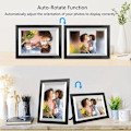 Miniatyrbild 6 av 6: VEANXIN 10,1-tums digital fotoram, 1280x800 IPS LCD-pekskärm, inbyggt 32 GB minne, gult trä