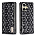 Miniatyrbild 1 av 5: Style-16 Mobilskal för Oppo A59 5G med Korthållare Rombmönstrad Design