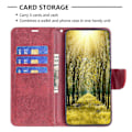 Miniatyrbild 3 av 5: Läder Serie-4 för Samsung Galaxy A34 5G PU Läder Plånboksfodral Magnetiskt Flip Ställ Skyddande Telefonskal med Rem