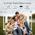 Miniatyrbild 2 av 6: VEANXIN 5-tums Digital Fotoram i Akryl med Automatisk Rotation, Inbyggt 2GB 1000mAh Batteri