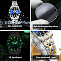 Miniatyrbild 8 av 8: Businessklockor för kvinnor Rostfritt stål Klänning Damarmbandsur Datum Luminous Quartz Damklocka Vattentät Elegant Present för kvinnor