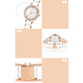 Miniatyrbild 3 av 8: Lyxiga Damklockor Diamantklockor Rostfritt Stål Elegant Klocka för Kvinnor Quartz Damklocka Analog Display Vattentät Armbandsur för Kvinnor