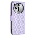 Miniatyrbild 5 av 5: Stil-14 för Oppo Find X7 5G Plånboksfodral Rombmönster Telefonskal