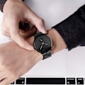 Miniatyrbild 3 av 7: Herrklockor Ultratunna Armbandsur för Män Minimalistisk Vattentät Kvarts Analogt Rostfritt Stål Meshband Klocka