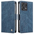 Miniatyrbild 1 av 5: För Motorola Edge 50 Pro 5G Fodral Kortplats Skin-Touch Läder Flip Telefonfodral