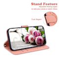 Miniatyrbild 3 av 5: För Motorola Edge 50 Fusion 5G PU Läder Plånboksfodral Fjäril och Blommönster Plånboksfodral