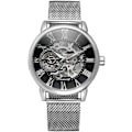 Miniatyrbild 1 av 8: Unik Automatisk Herrklocka Transparent Urtavla Ihålig Skelett Silverfärgad Mesh Armband Klocka … B07CZNYMLY