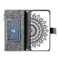 Miniatyrbild 3 av 5: För Motorola Edge 50 Pro 5G Fodral Mandala Blomma Läder Flip Dragkedja Ställ Telefonskydd