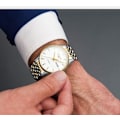 Miniatyrbild 6 av 8: Automatiskt mekaniskt armbandsur för män i rostfritt stål, ultratunt, enkelt datumvisning