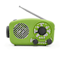 Miniatyrbild 1 av 5: Bärbar Handvevsradio Nödradio med Handvev Solcellsdriven Miniradio Mobilladdare - Grön