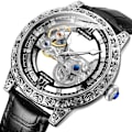 Miniatyrbild 2 av 6: Skelettklocka Automatisk Självuppdragande Luminous Steampunk Klänning Armbandsur
