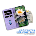 Miniatyrbild 2 av 5: För Motorola Edge 50 Fusion 5G Lotus Mönster Läder Plånboksfodral Flipskydd