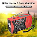 Miniatyrbild 2 av 5: Nödladdare med Handvevsdynamo 4000mAh Väderradio Ficklampa Solcellsladdare