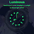 Miniatyrbild 5 av 8: Sportklockor för utomhusbruk Unisex Silikonklocka Casual Roterande Boett Lysande Datum Armbandsur Vattentät Analog Display
