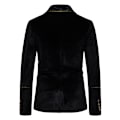 Miniatyrbild 3 av 5: Slim Fit 2-delad kostym för män med dubbelknäppt bröllopsbal black black S