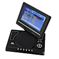 Miniatyrbillede 3 af 8: Bærbar DVD-afspiller med 7-tommers drejelig skærm, genopladeligt batteri, TV, Billader, Gamepad - US-stik 100-240V 0.1