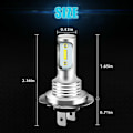 Pikkukuva 4 / 5: H7 LED-lamppu, 1000 LM 6000K Erittäin kirkas valkoinen LED-ajovalaisin, IP68 vedenpitävä All-in-one Plug and Play -muunnossarja, 2 H7-lamppua 13Tretton