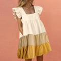 Miniatyrbilde 2 av 5: Elegante sommerkjoler for damer med myk følelse Premiummateriale for hjemmekontorklær Aprikos Apricot 2XL