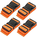 Miniatyrbillede 1 af 4: 4-pak bagagestropper til kufferter Rem rejsebælter Tilbehør Orange